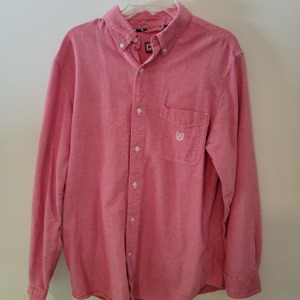 Chaps Mens medium red/salmon dress shirt